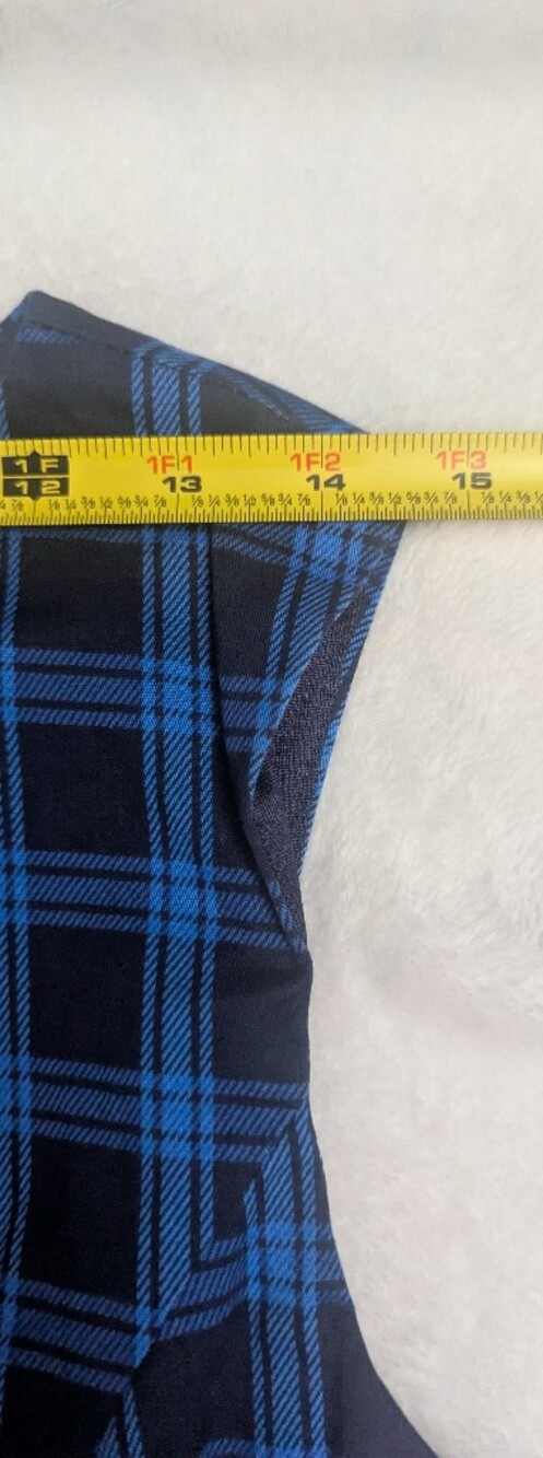 Hanpceirs Blue Plaid Vintage Style 1950s Swing Dress - Picture 7 of 10
